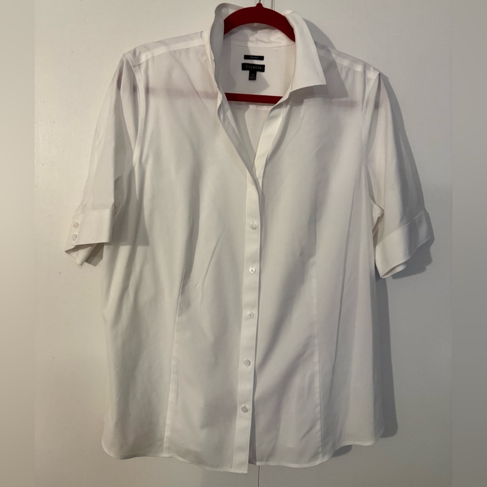 Talbots Button Down Short Sleeve Blouse